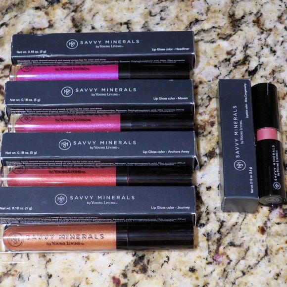 Savvy Minerals Young Living Lip Gloss Lot +Bonus! - Picture 2 of 3